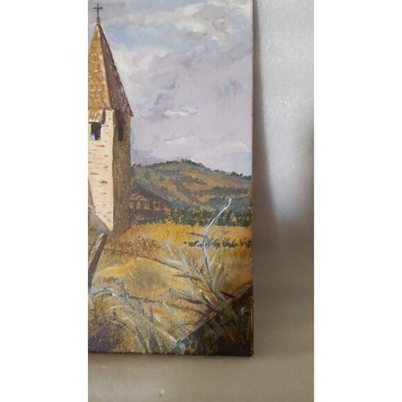 Acrylic painting signed 1994 Aspen Church - Picture 5 of 8